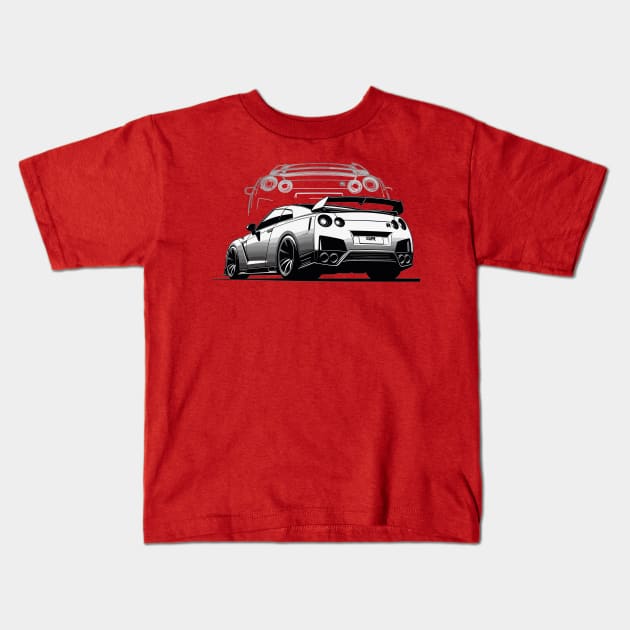 Nissan gtr Kids T-Shirt by Vehicles-Art